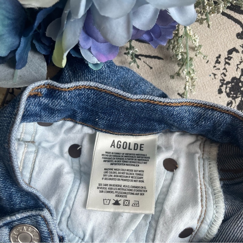 Agolde Women's Nico High-Rise Slim Straight Denim Jeans, Size 30 - Picture 12 of 12